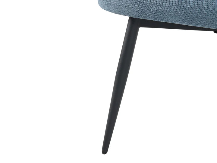 Dining Bench 2 Seater Fabric Blue Aiydan