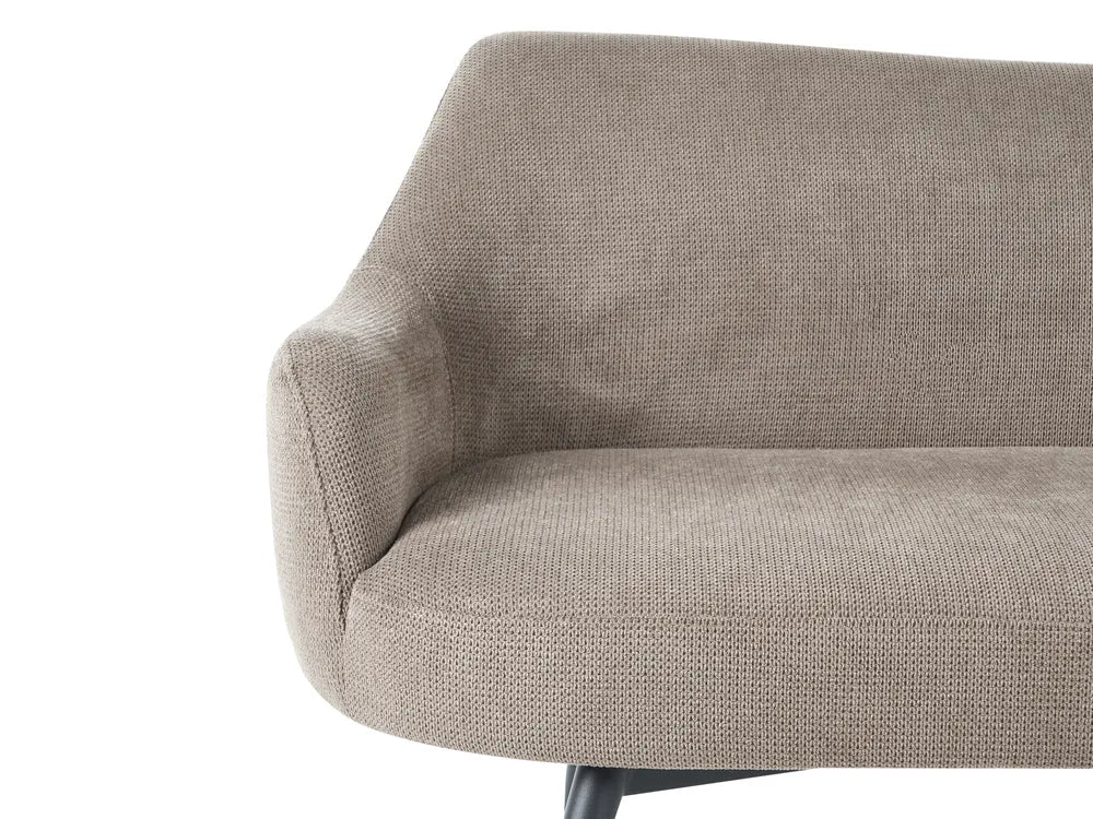 Dining Bench 2 Seater Fabric Taupe Aiydan