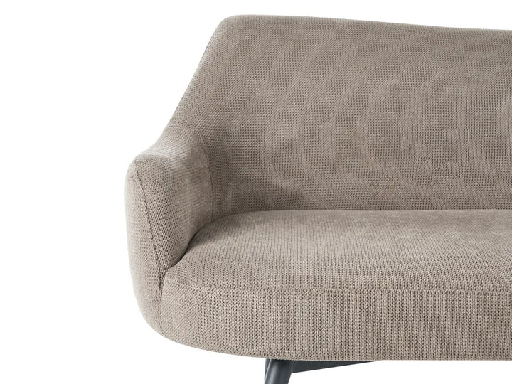 Dining Bench 2 Seater Fabric Taupe Aiydan