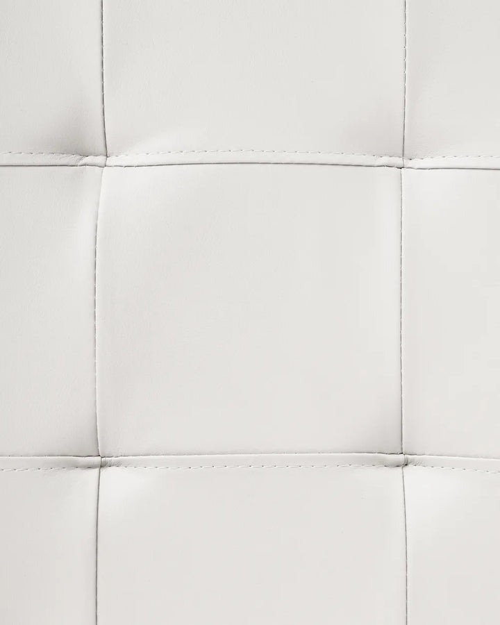 Set of 2 Dining Chairs Faux Leather White Fredo
