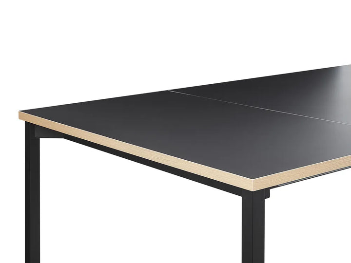 Extending Conference Table 90 cm 140/190 cm Black Bradon