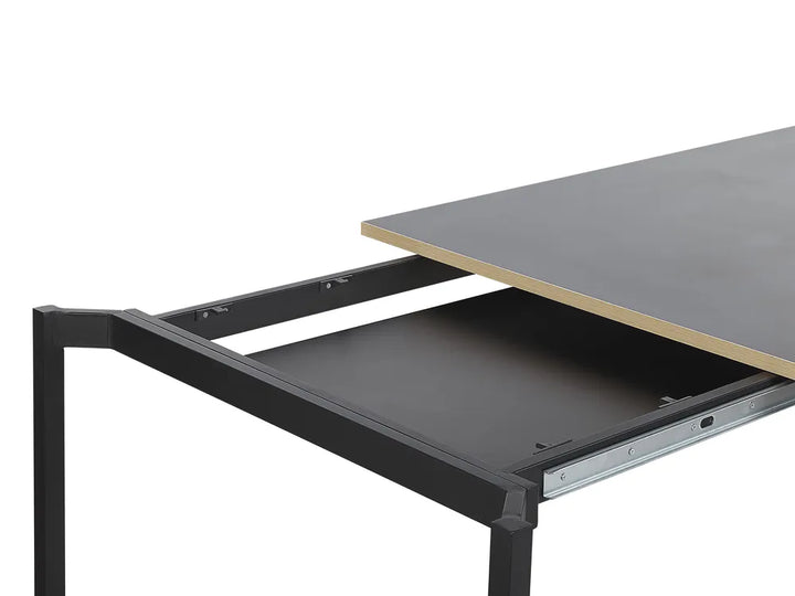 Extending Conference Table 90 cm 140/190 cm Black Bradon