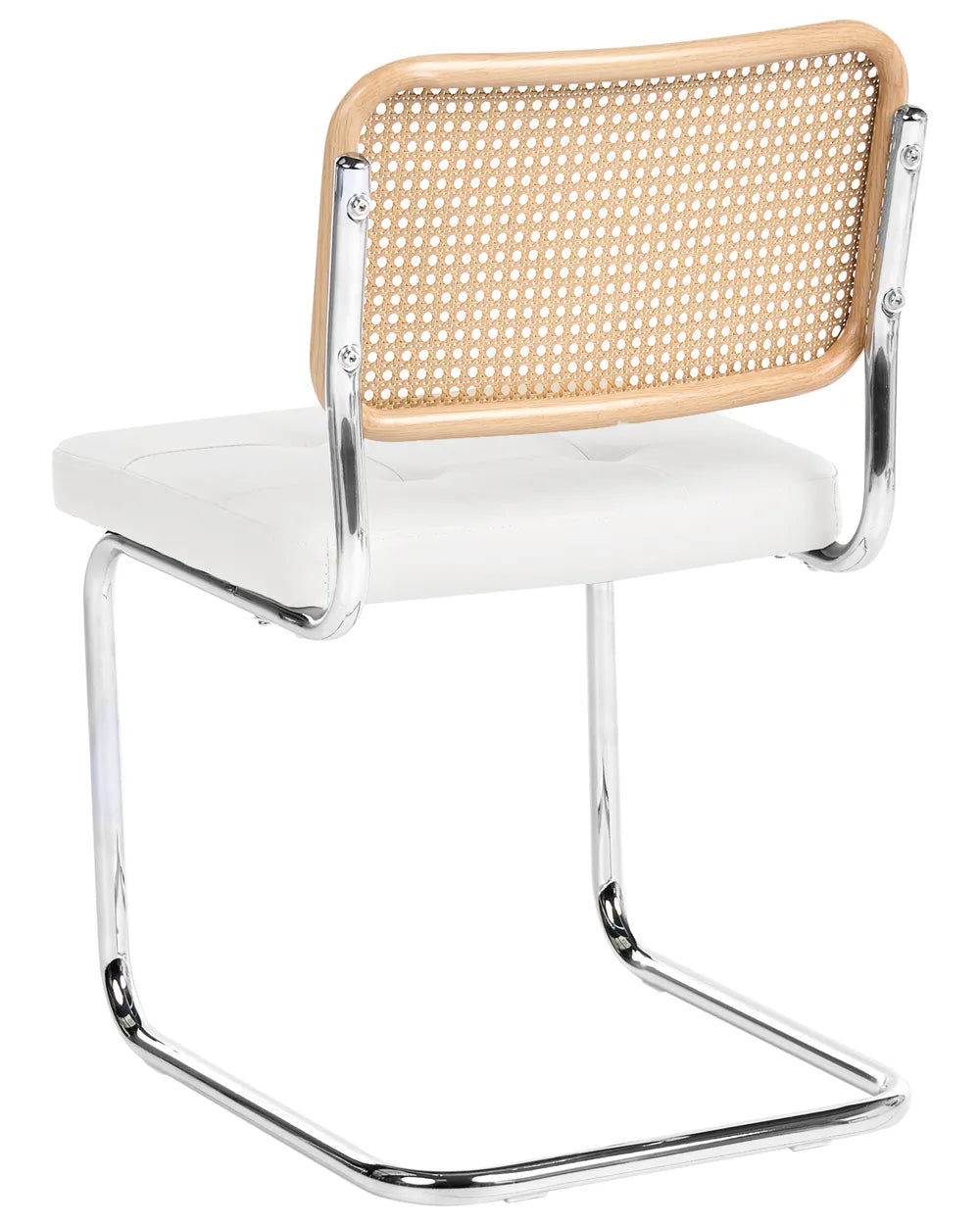 Set of 2 Dining Chairs Faux Leather White Fredo