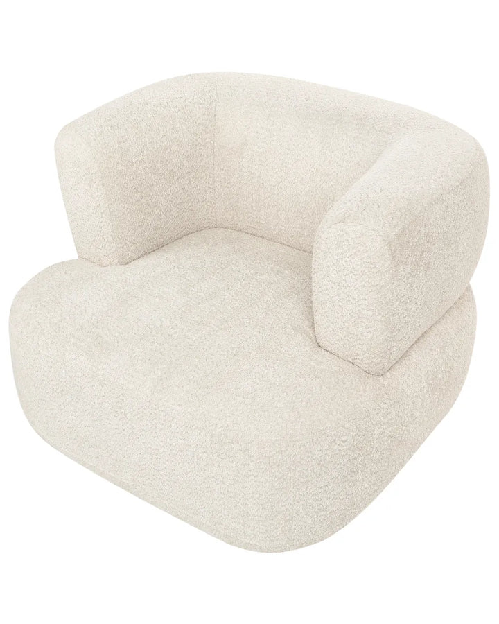 Armchair Chenille Light Beige Eaden