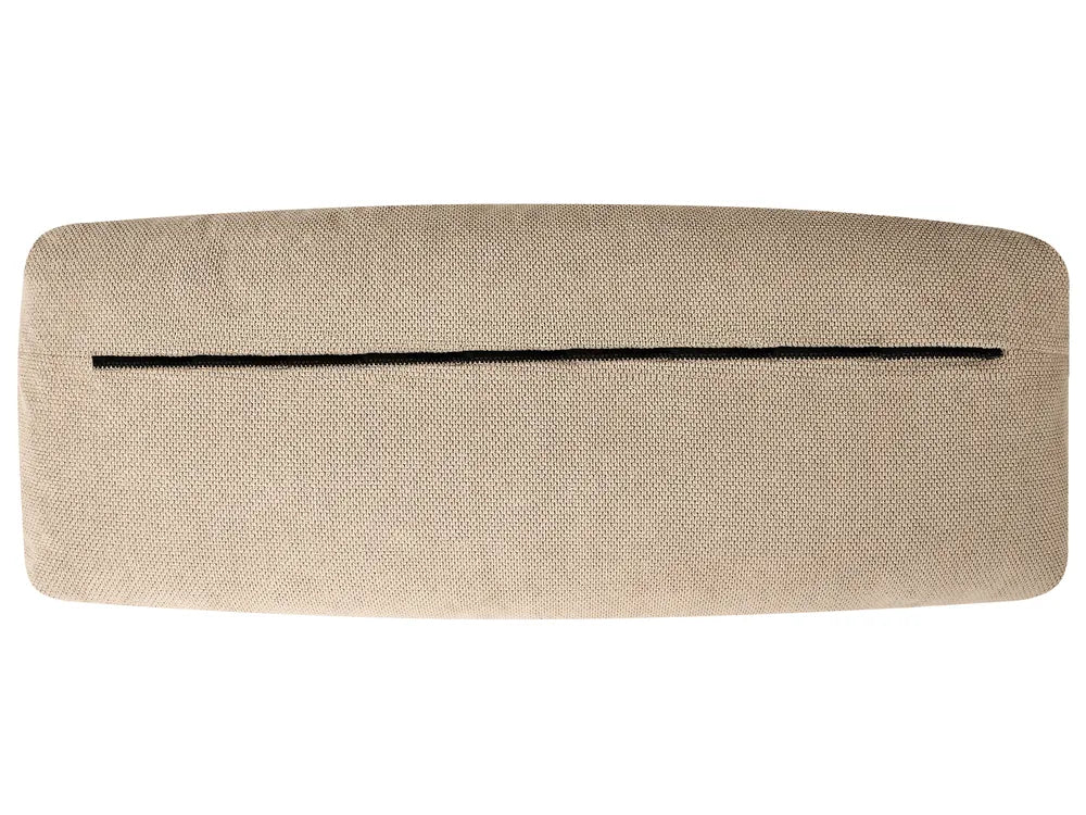 Sofa Bed 3 Seater Fabric Light Brown Norelia