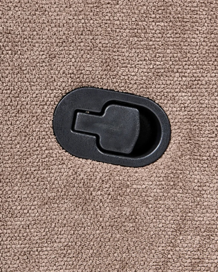 Rocking Recliner Chair Swivel Fabric Brown Caynemore