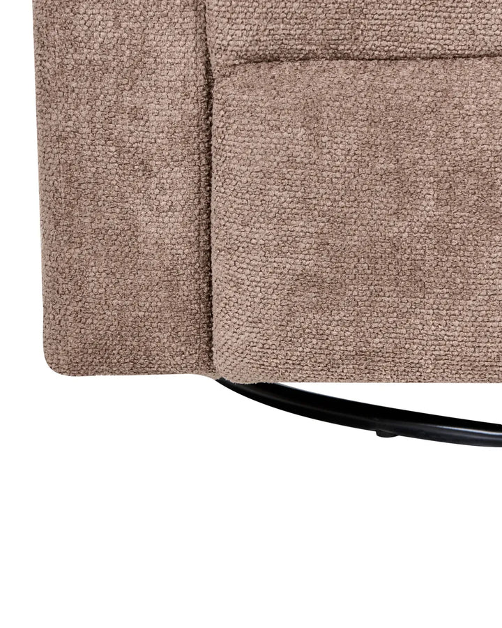Rocking Recliner Chair Swivel Fabric Brown Caynemore