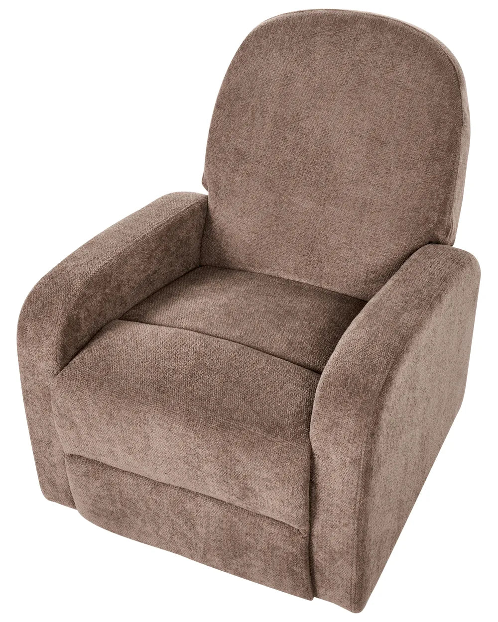 Rocking Recliner Chair Swivel Fabric Brown Caynemore
