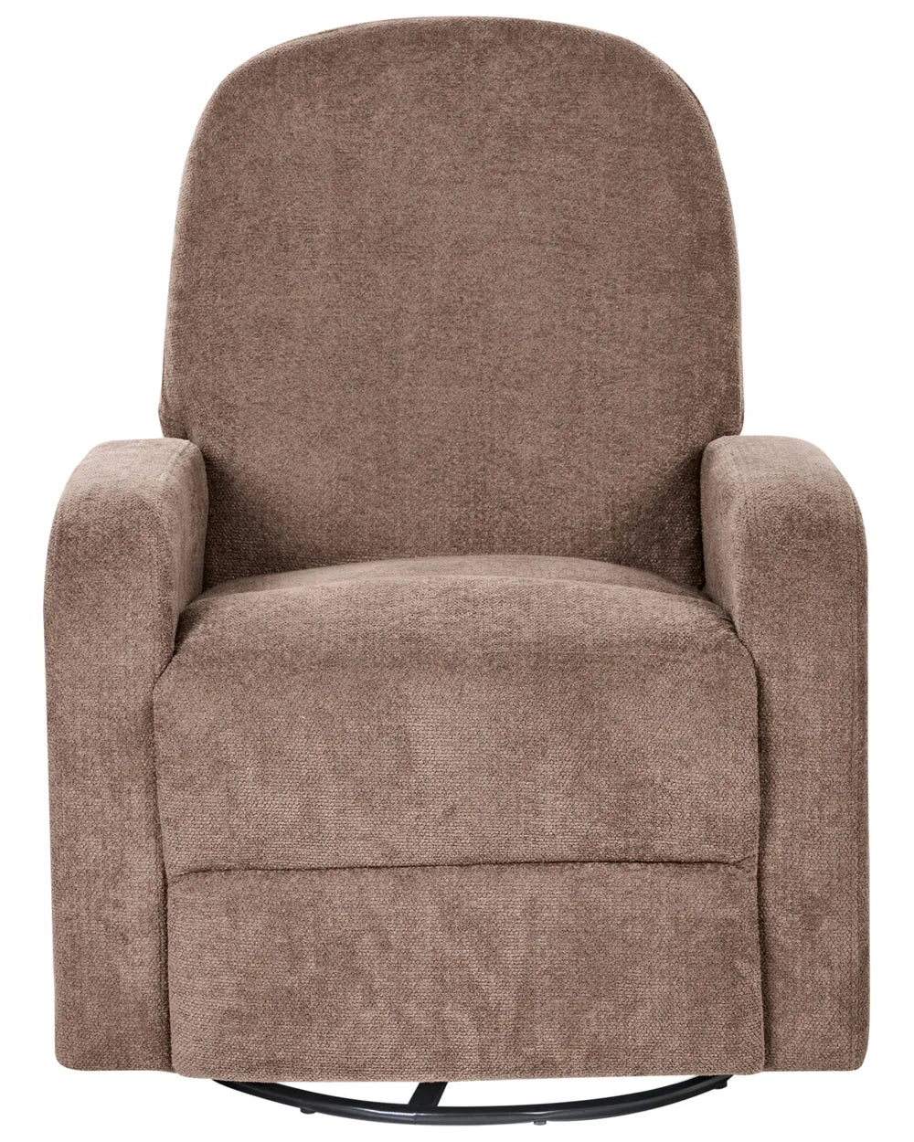 Rocking Recliner Chair Swivel Fabric Brown Caynemore