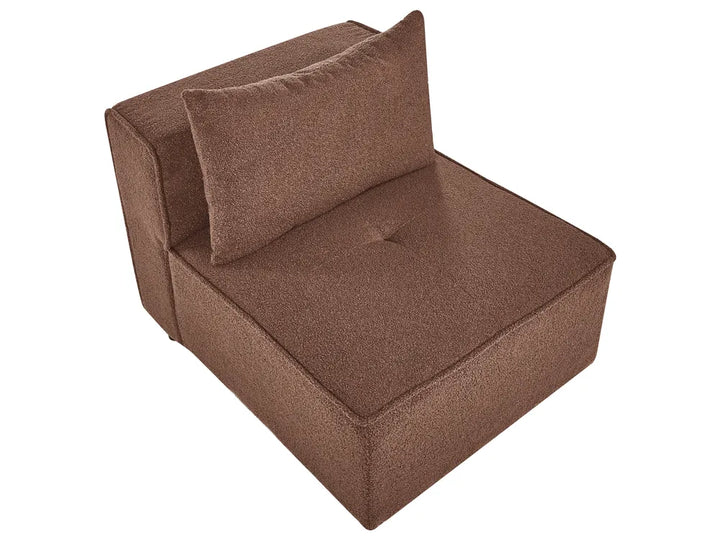 Modular U-Shape Sofa 8 Seater Brown Boucle Adalynn