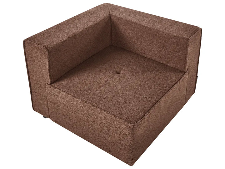 Modular U-Shape Sofa 8 Seater Brown Boucle Adalynn