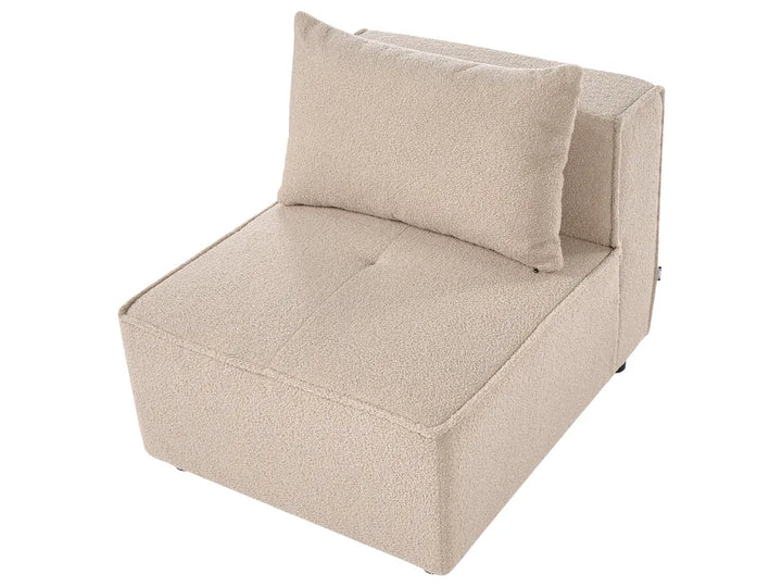 Modular Corner Sofa 4 Seater Right Hand Beige Boucle Adalynn