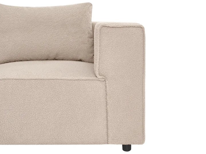 Modular Corner Sofa 4 Seater Right Hand Beige Boucle Adalynn