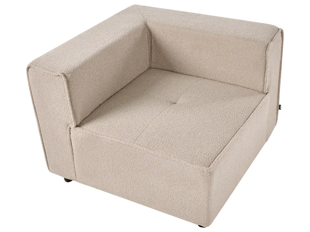 Modular Corner Sofa 4 Seater Right Hand Beige Boucle Adalynn