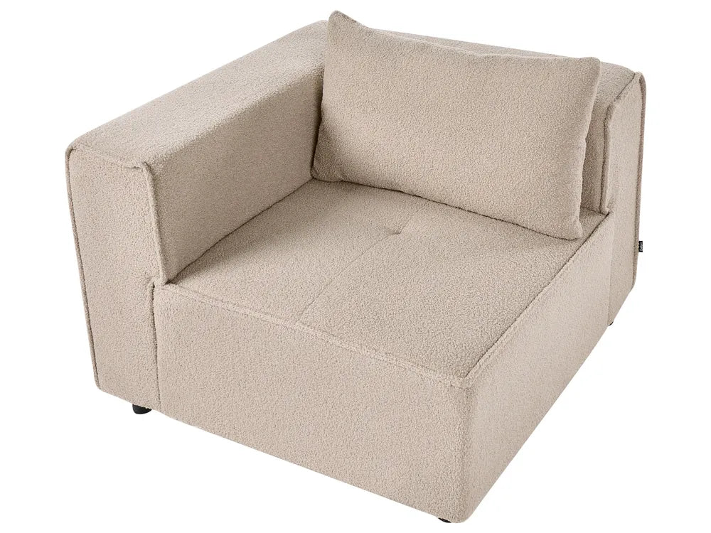 Modular Corner Sofa 4 Seater Right Hand Beige Boucle Adalynn