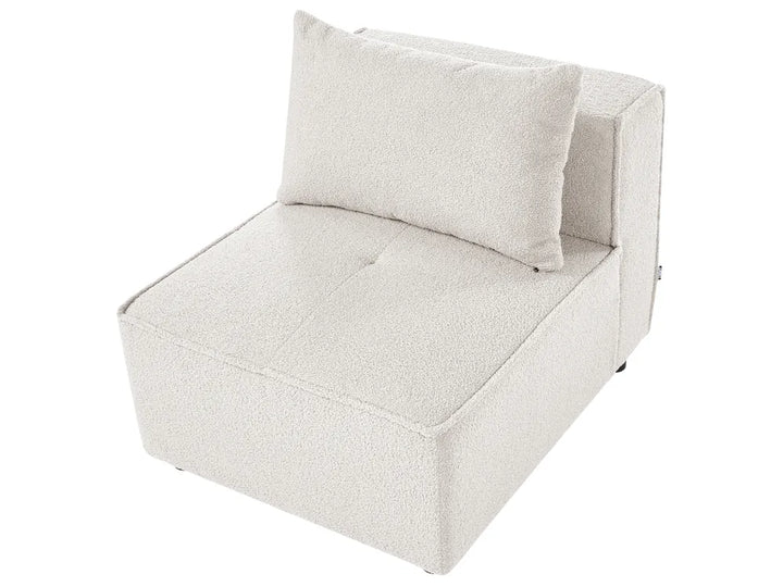 Modular Corner Sofa 4 Seater Left Hand Off-White Boucle Adalynn