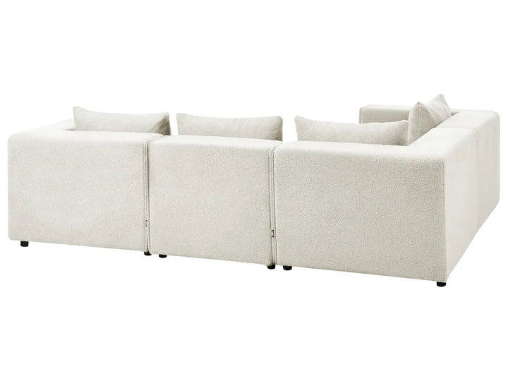 Modular Corner Sofa 4 Seater Left Hand Off-White Boucle Adalynn