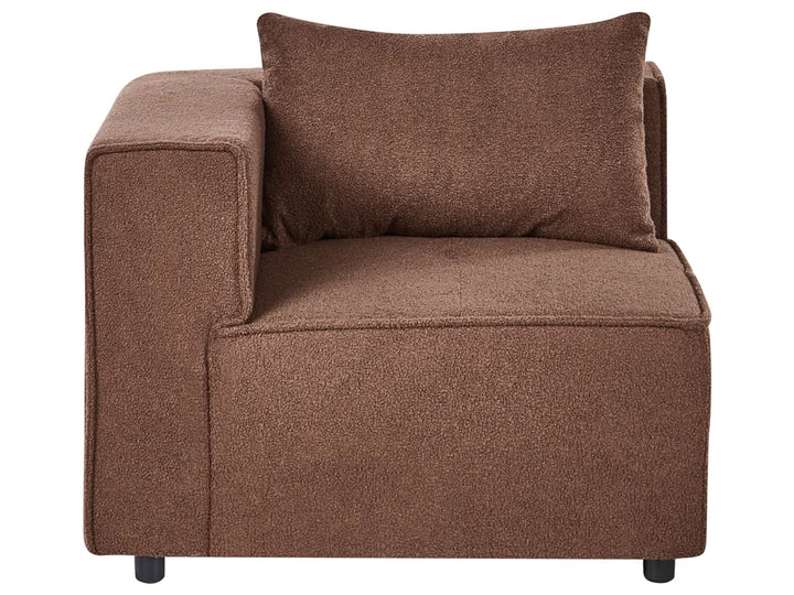 Modular Sofa 3 Seater Brown Boucle Adalynn