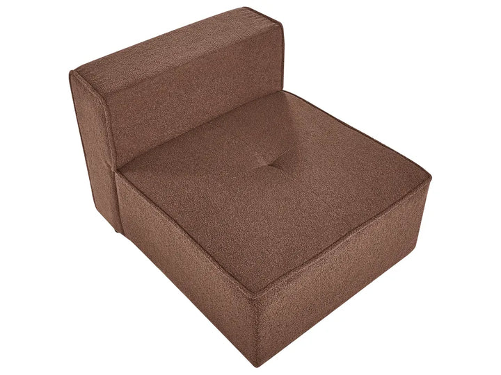 Modular Sofa 3 Seater Brown Boucle Adalynn