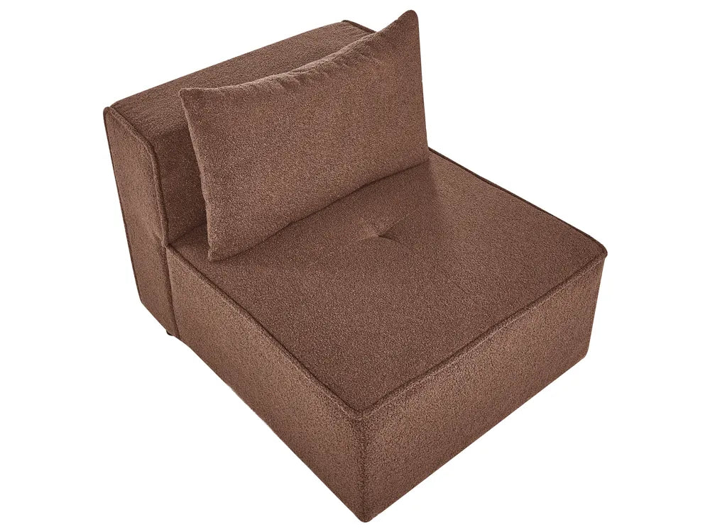 Modular Sofa 3 Seater Brown Boucle Adalynn
