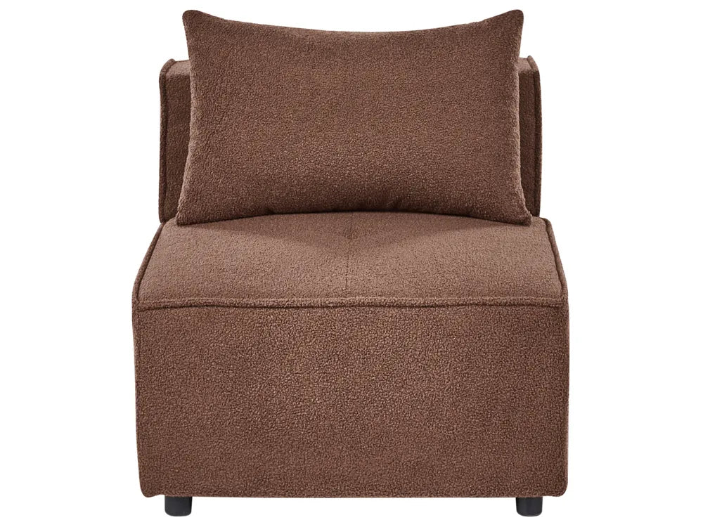 Modular Sofa 3 Seater Brown Boucle Adalynn