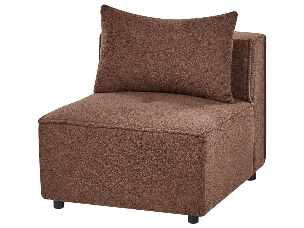 Modular Sofa 3 Seater Brown Boucle Adalynn