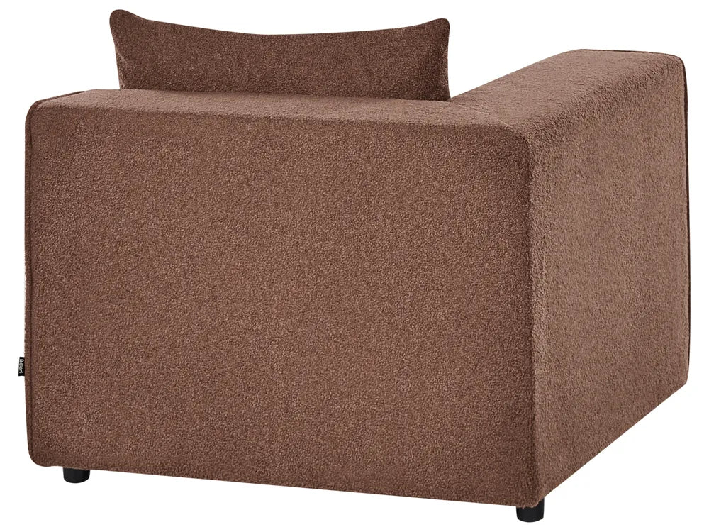 Modular Sofa 3 Seater Brown Boucle Adalynn