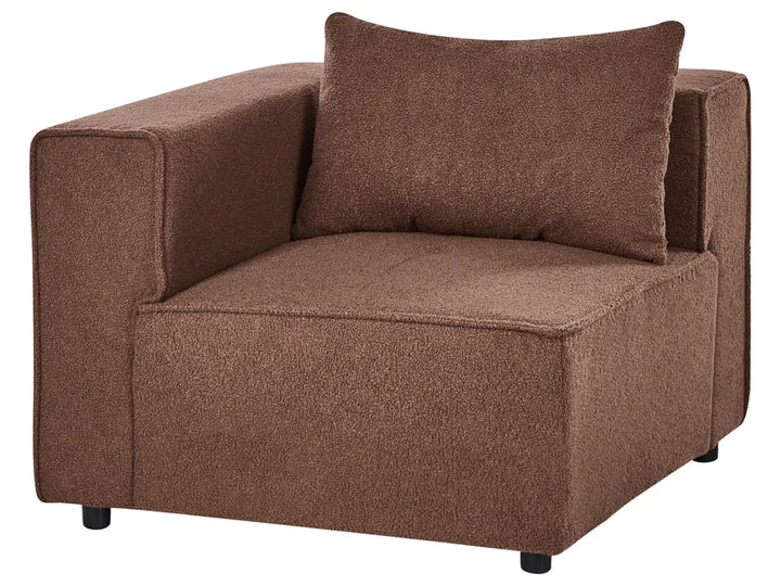 Modular Corner Sofa 4 Seater Left Hand Brown Boucle Adalynn