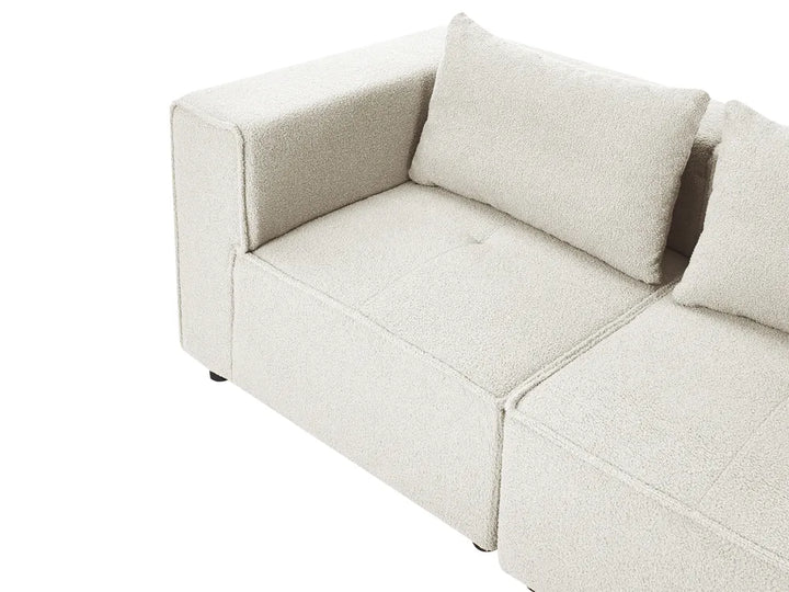 Modular Sofa 3 Seater Off-White Boucle Adalynn