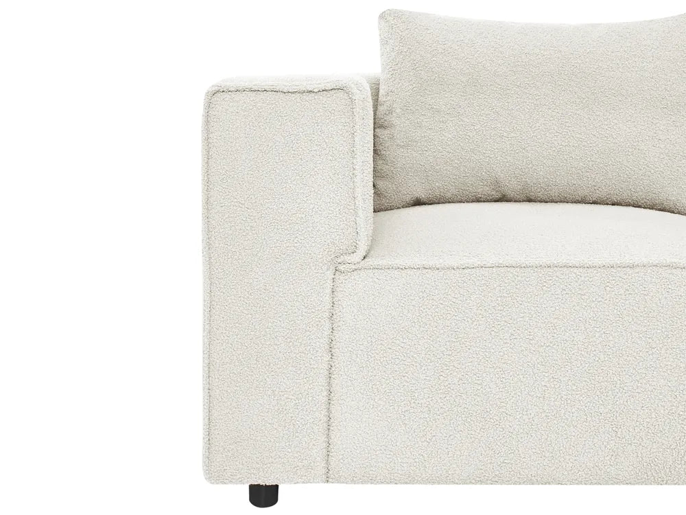 Modular Sofa 3 Seater Off-White Boucle Adalynn
