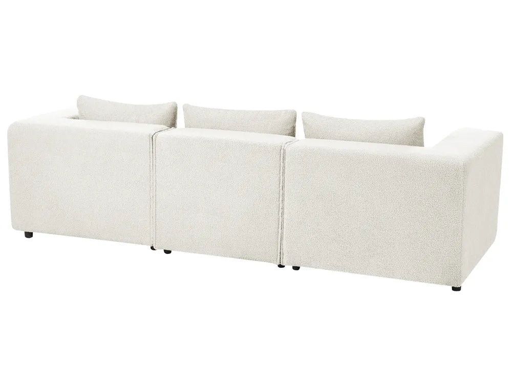 Modular Sofa 3 Seater Off-White Boucle Adalynn