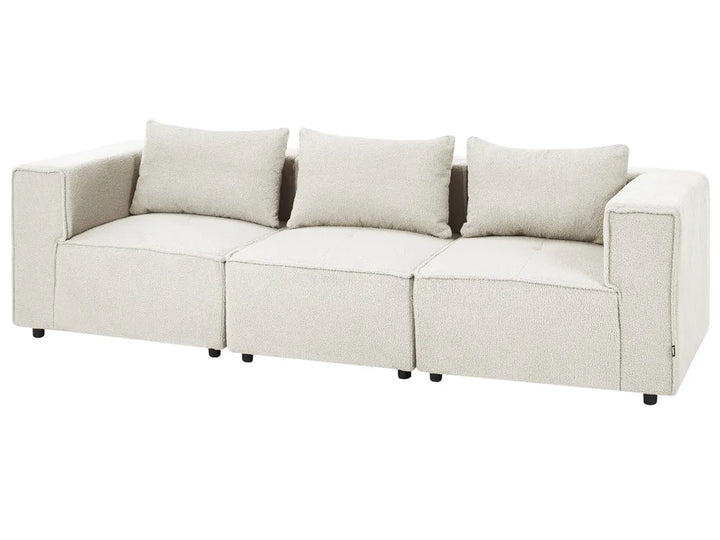 Modular Sofa 3 Seater Off-White Boucle Adalynn