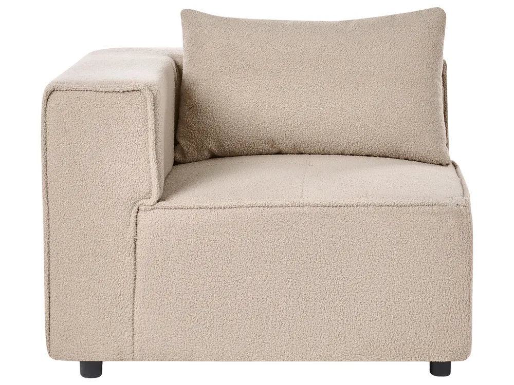 Modular Sofa 2 Seater Beige Boucle Adalynn
