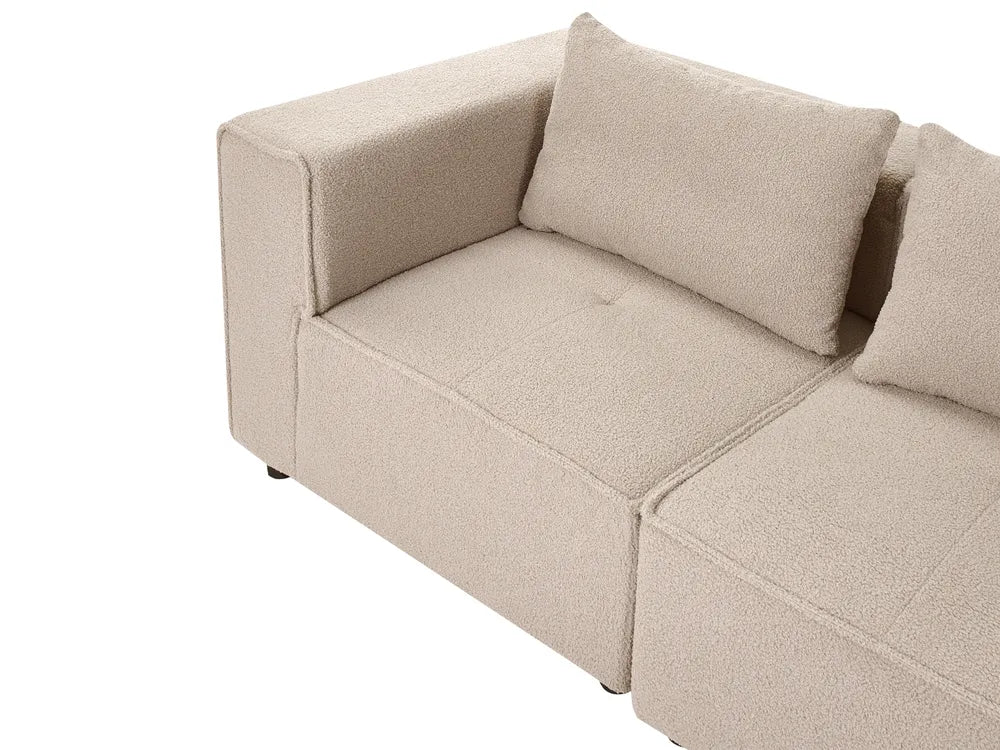 Modular Sofa 2 Seater Beige Boucle Adalynn