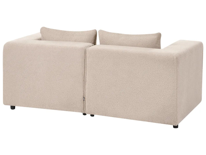 Modular Sofa 2 Seater Beige Boucle Adalynn