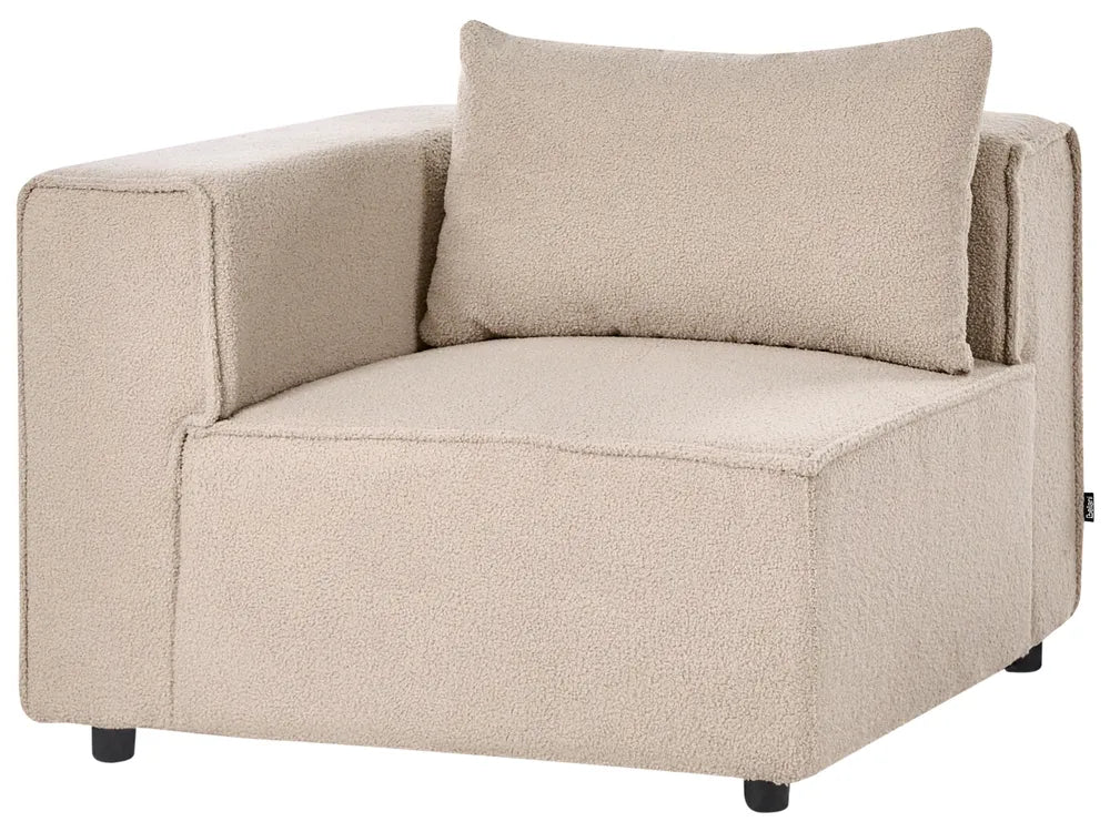Modular Sofa 2 Seater Beige Boucle Adalynn