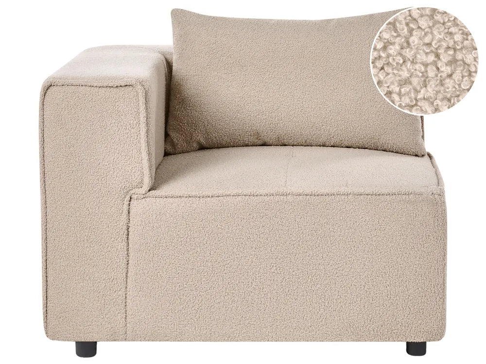 Corner Seat Beige Boucle Adalynn