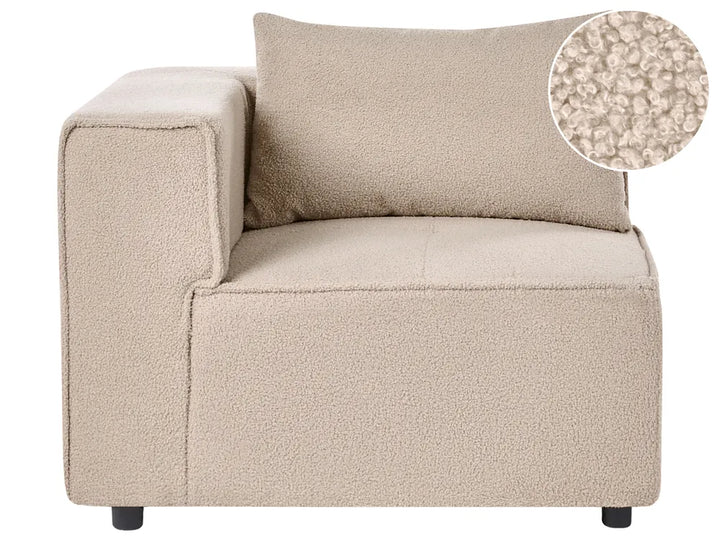 Corner Seat Beige Boucle Adalynn