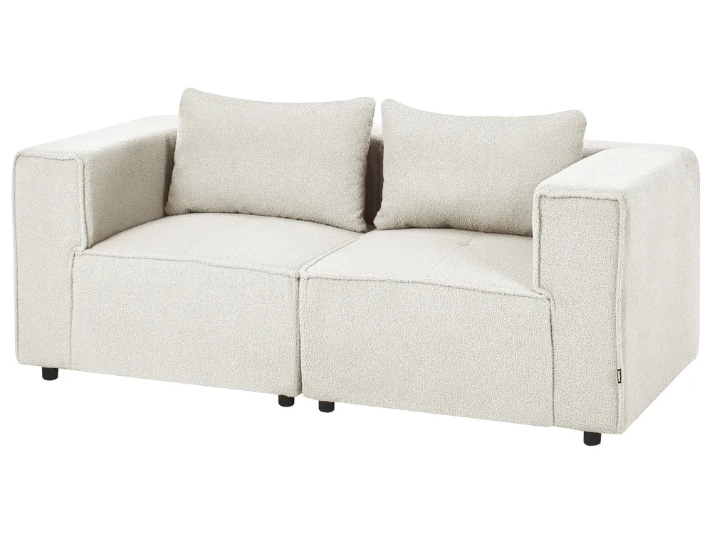Modular Sofa 2 Seater Off-White Boucle Adalynn