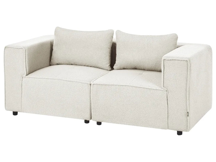 Modular Sofa 2 Seater Off-White Boucle Adalynn
