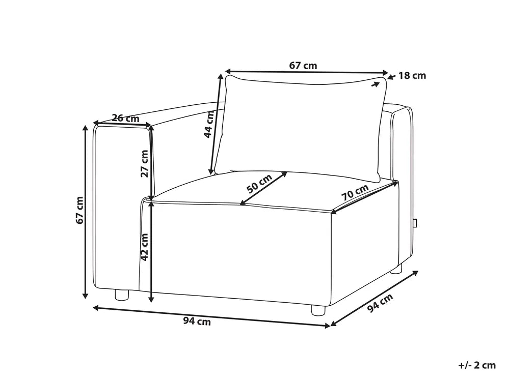 Corner Seat Off-White Boucle Adalynn