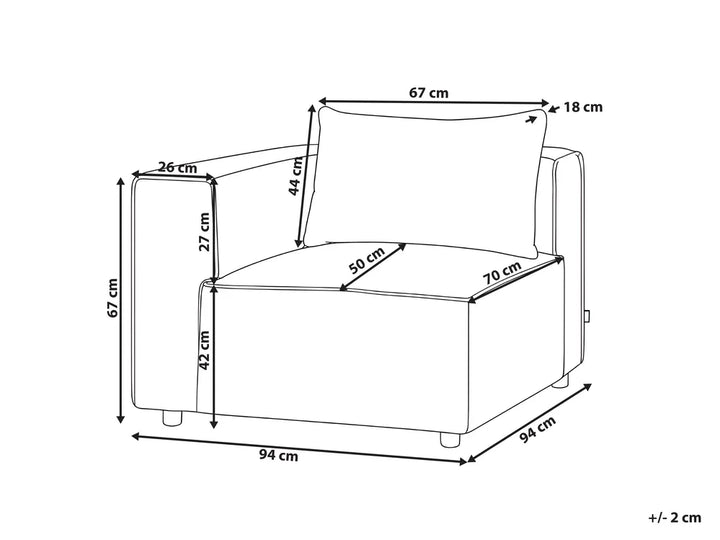 Corner Seat Off-White Boucle Adalynn