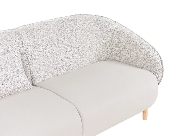 Living Room Set Fabric Light Beige Lamaya