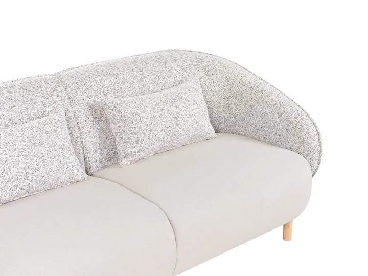 Living Room Set Fabric Light Beige Lamaya