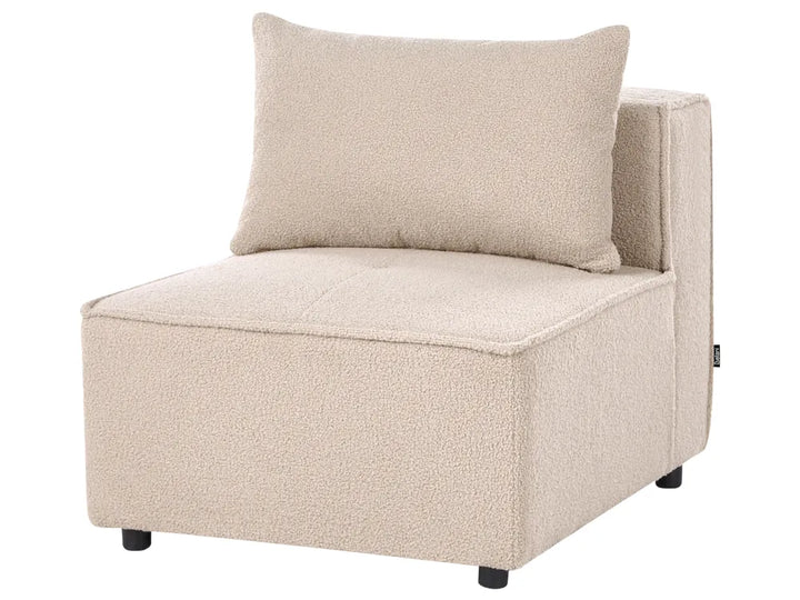 1-Seat Section Beige Boucle Adalynn