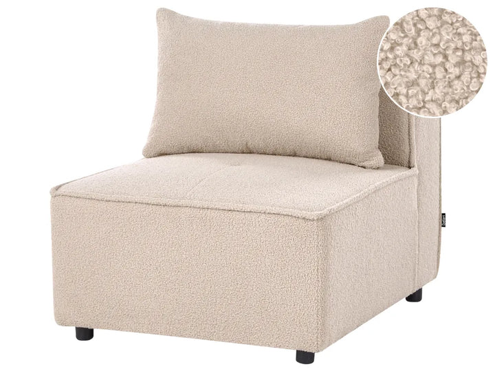 1-Seat Section Beige Boucle Adalynn