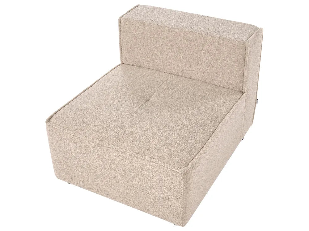 1-Seat Section Beige Boucle Adalynn