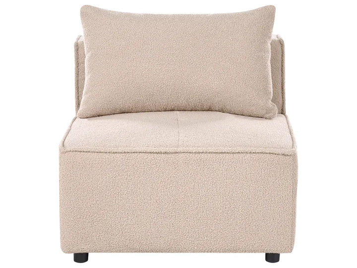 1-Seat Section Beige Boucle Adalynn