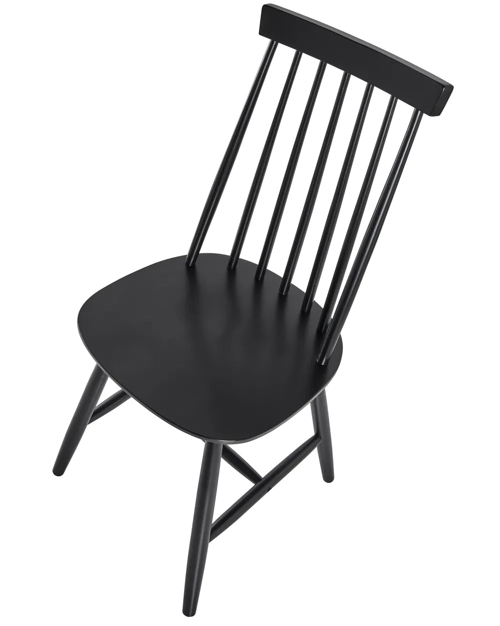 Set of 2 Dining Chairs Wood Black Jalanda