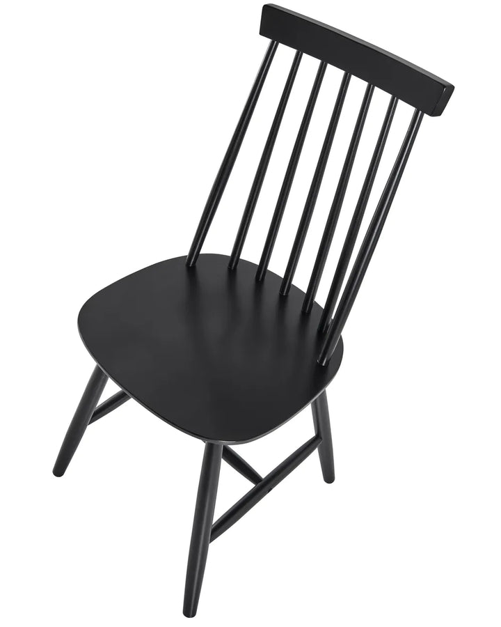 Set of 2 Dining Chairs Wood Black Jalanda